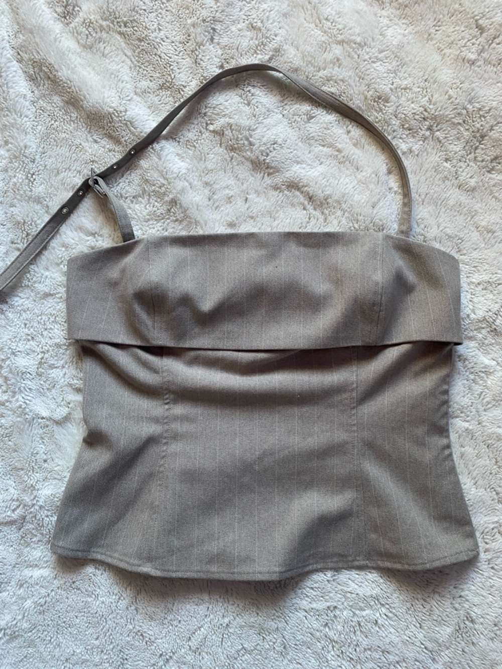 Dynamite Neutral Beige Strapless Bustier Top